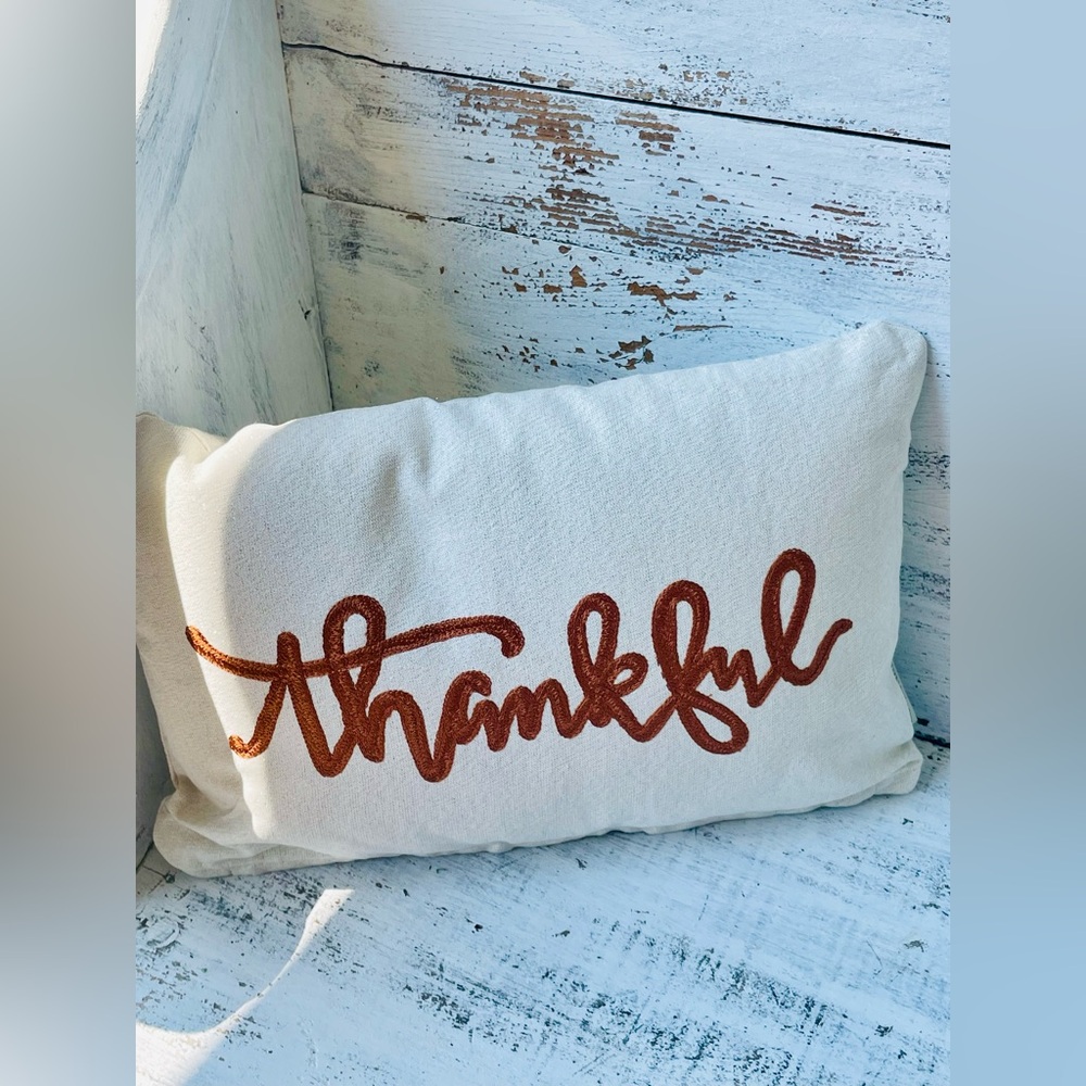 *Thankful Pillow 15”x10” - Picture 3 of 12